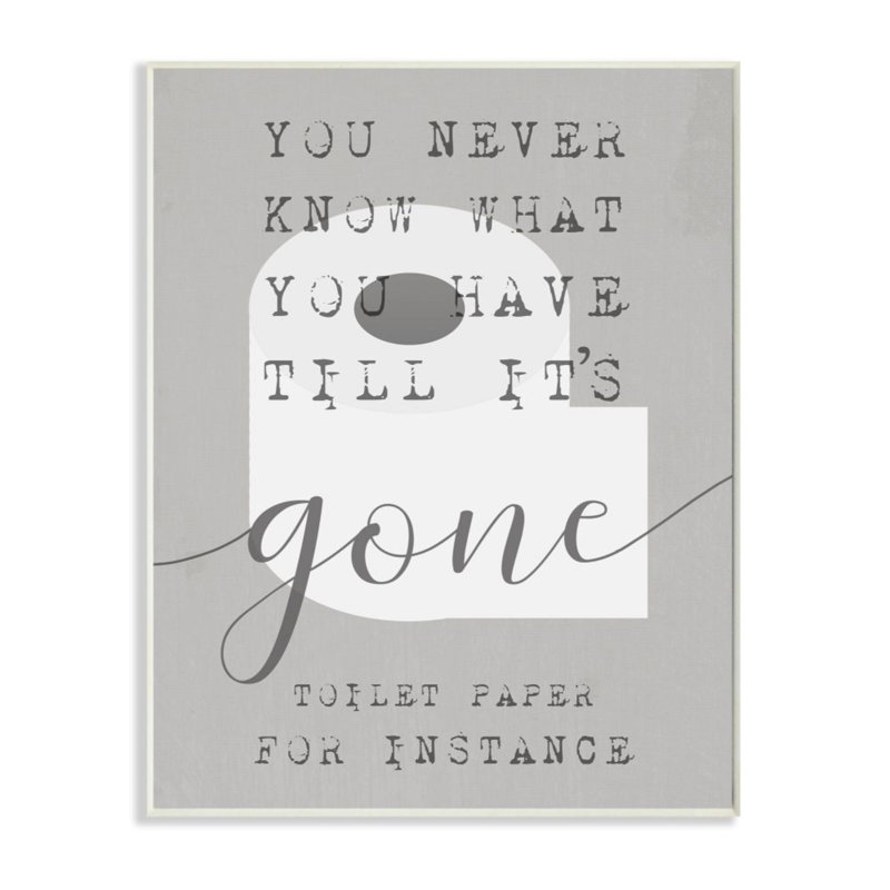 "Till it’s Gone TP", enseigne de salle de bain vieillie par Daphne Polselli-impression d’art graphique
