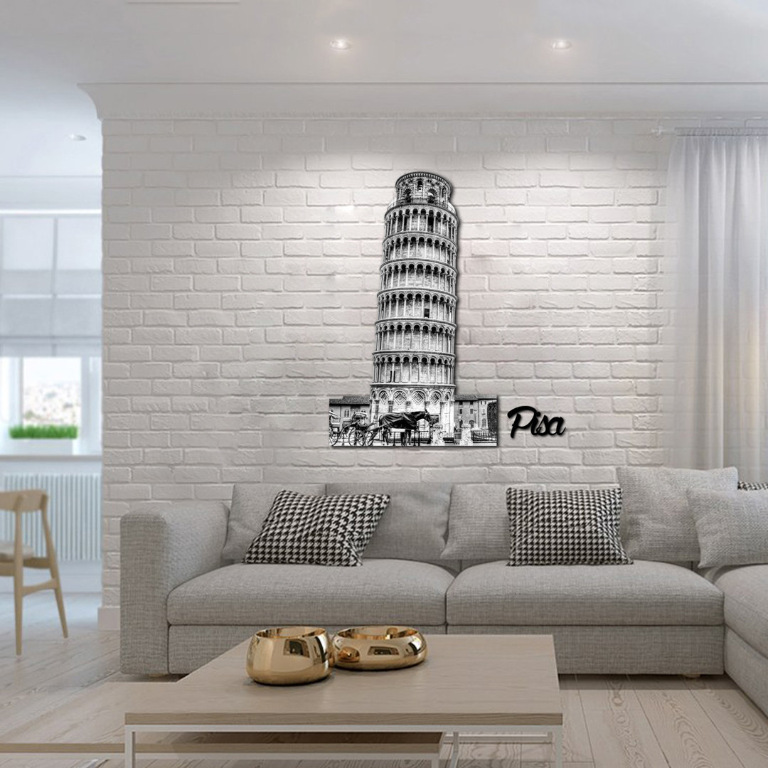 Torre Di Pisa Legno MDF Wall Décor