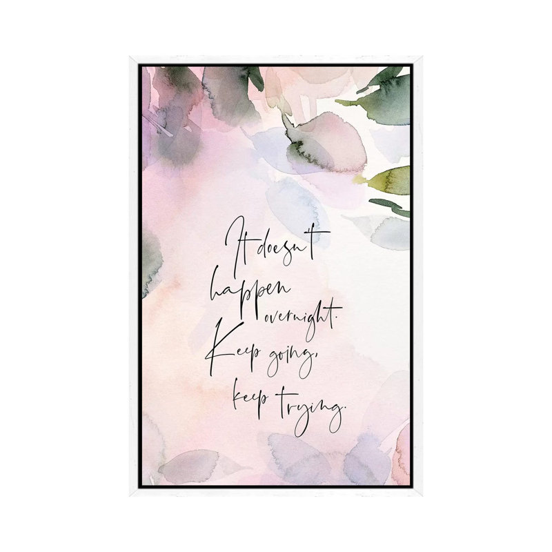 Keep Trying by Stephanie Ryan - Painting on Canvas, 66.04cm H x 45.72cm W x 3.81cm D, White Floater Framed