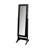 57" Tall Standing Floor Mirror, Espresso Brown Finish, Rectangular Shape