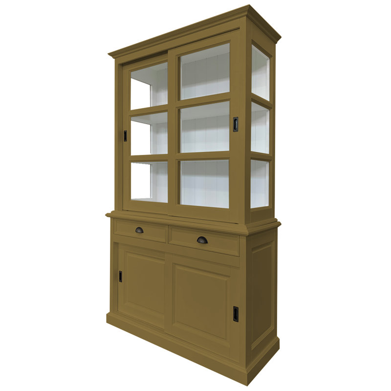 Benjamin-James Display Cabinet, Green Brown