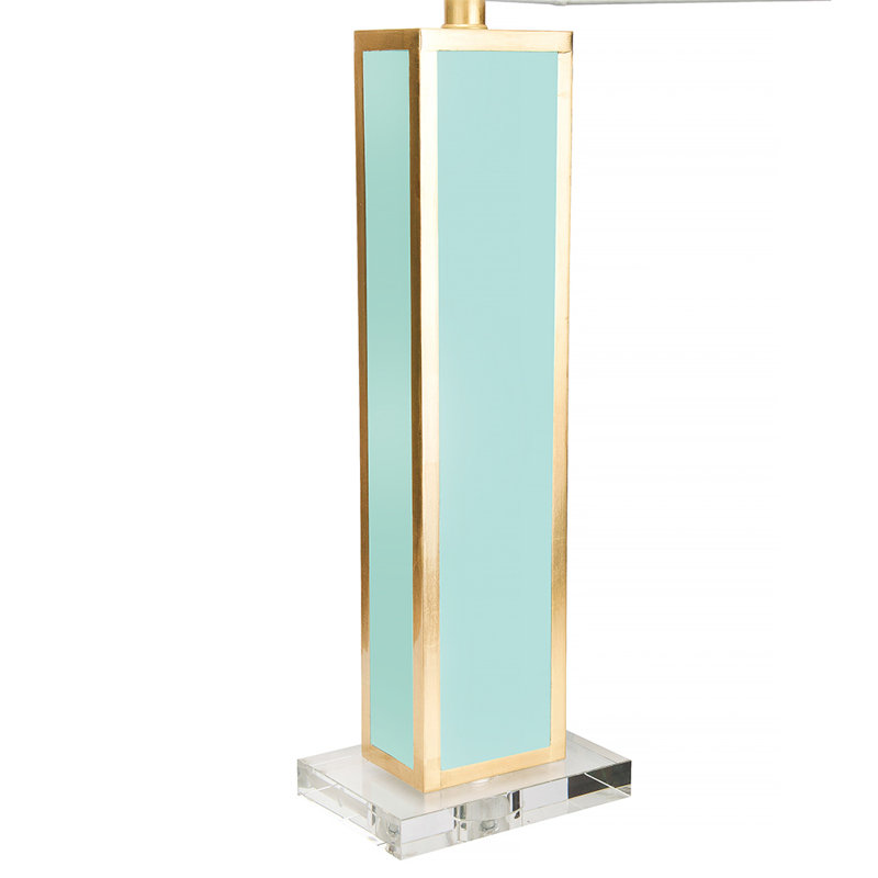 Blair Table Lamp, Mint/Gold Leaf 