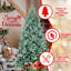 Arbre de Noël 8 pi en PE / PVC - 2458 pointes, branches articulées, aspect naturel, support en métal stable, décoration des Fêtes facile à assembler-1104938748