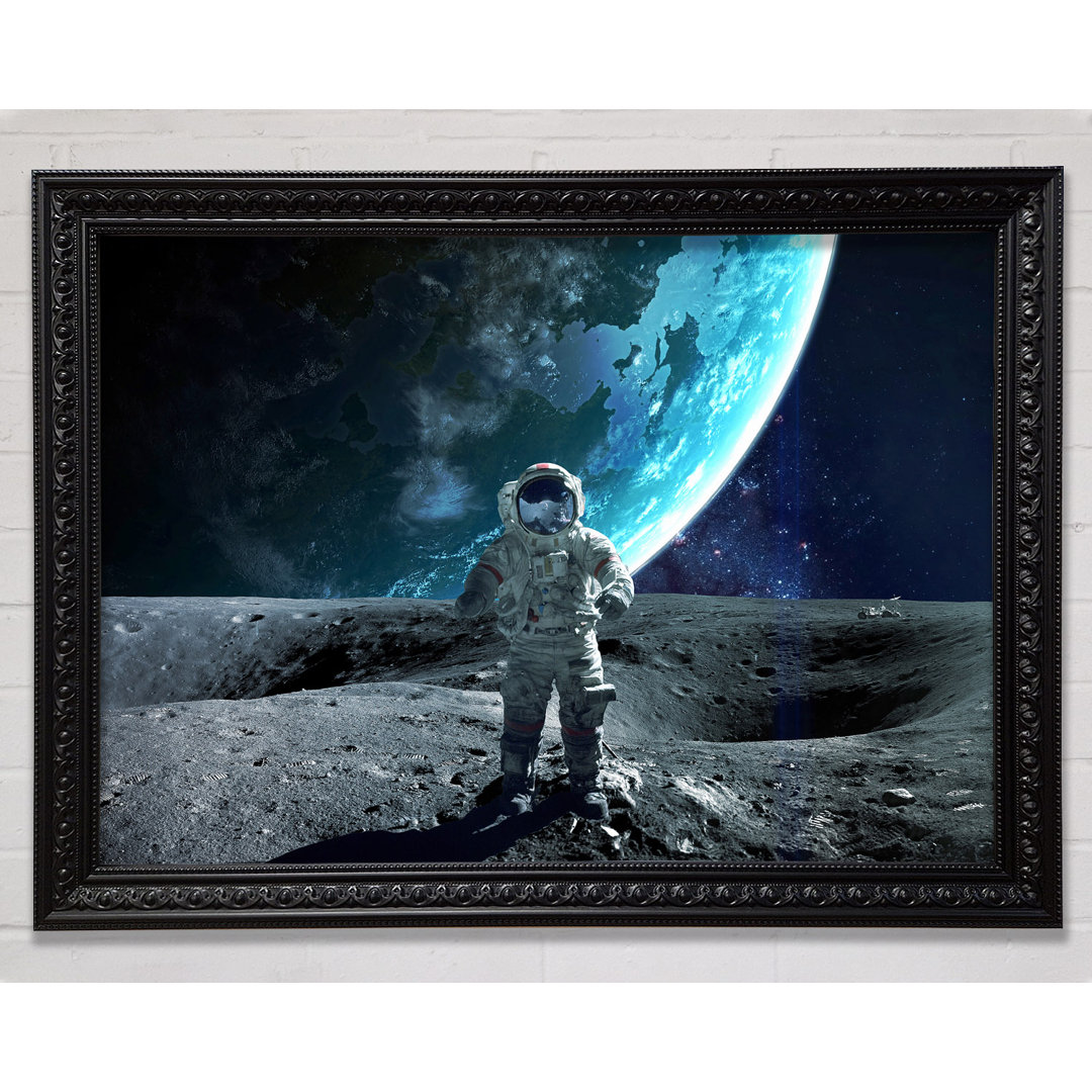 Astronaut auf dem Mond - Einzelne Bilderrahmen Kunstdrucke