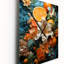 Horloge murale orange et tropicale I - Collages abstraits-99630688