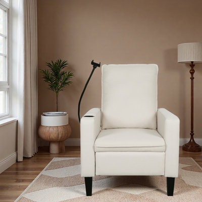 Fauteuils inclinables pour adultes, canapé inclinable réglable avec support pour téléphone portable et porte-gobelet, fauteuils inclinables modernes en tissu pour salon, chambre à coucher