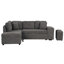 Canapé-lit convertible de 87,7 po, canapé-lit modulaire escamotable avec repose-pieds avec rangement, 2 coussins décoratifs, 2 tabourets, chargeur sans fil et deux ports USB cachés pour le salon-1644648115