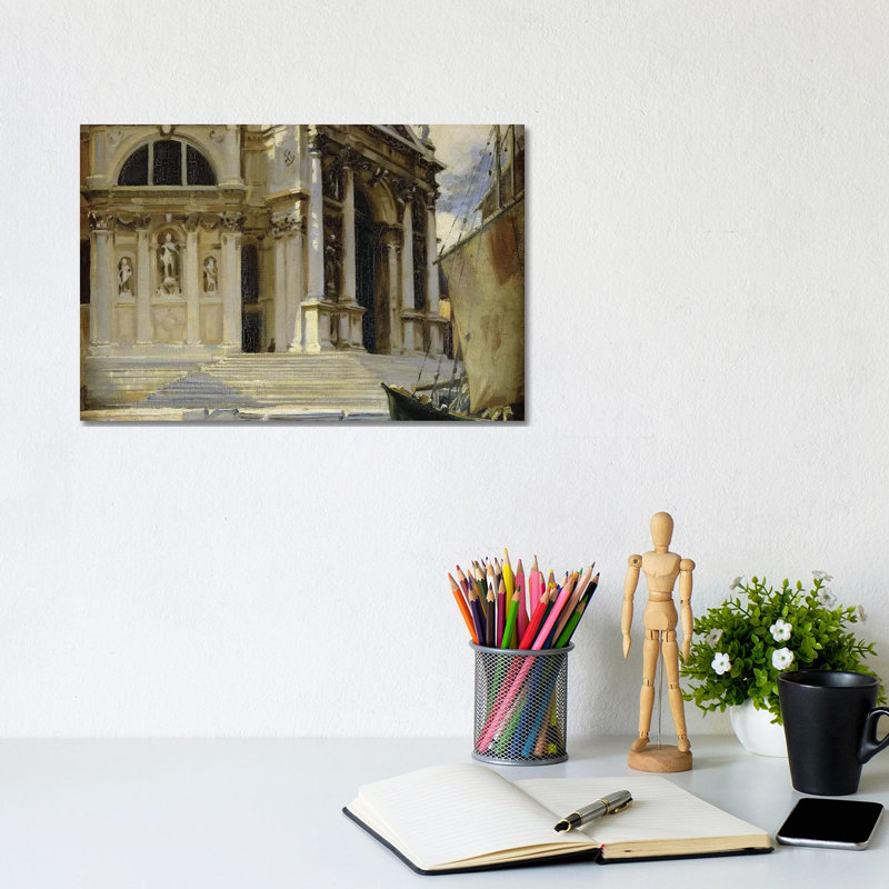 Santa Maria della Salute, Venice, by John Singer Sargent - 1 Piece Wrapped Canvas Wall Art, 20.32 cm H x 30.48 cm W