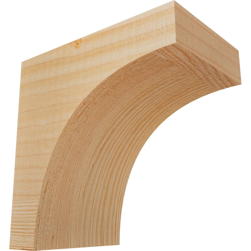 Huntington Corbel, H 6 po x l 3,5 po x P 6 po, Sapin de Douglas, Lisse