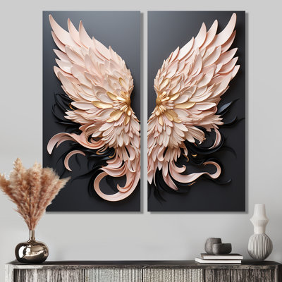 Minimalisme, ailes d'ange - impressions sur toile modernes