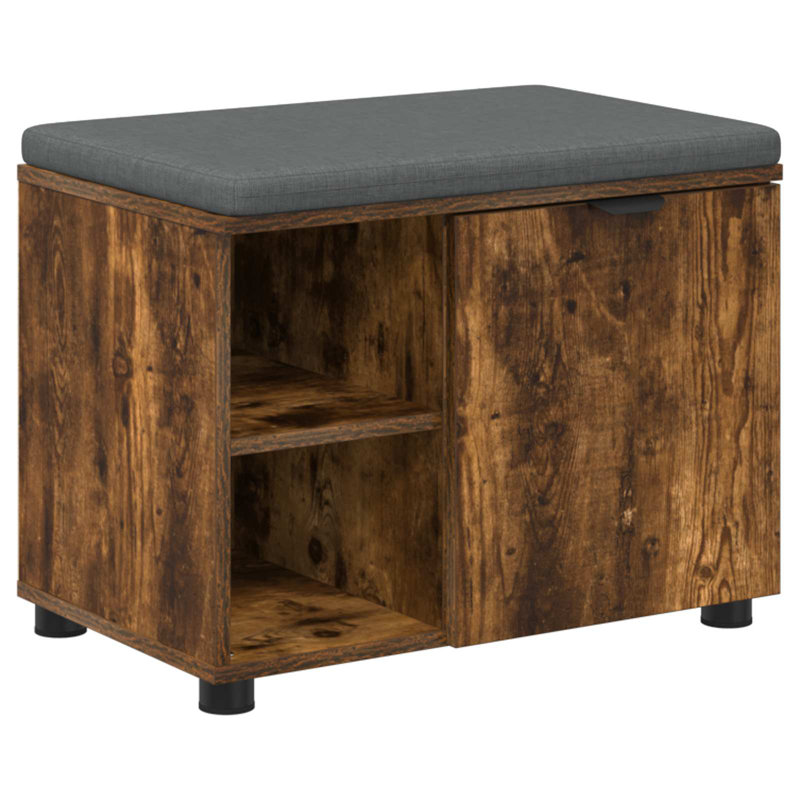 Storage Bench, 46cm H x 60cm W x 38cm D, Smoked Oak
