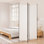 Paravent 3 panneaux vidaXL en tissu blanc 59,1 "x 86,6"