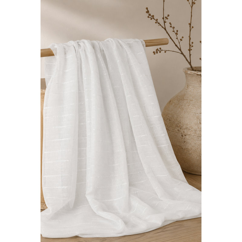 Panneau de rideau simple semi-diaphane avec passe-tringle cadence Baltich, 54 po x 63 po