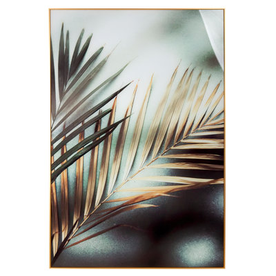Image of a Golden Fern 1 Piece Single Picture Frame Wall Art