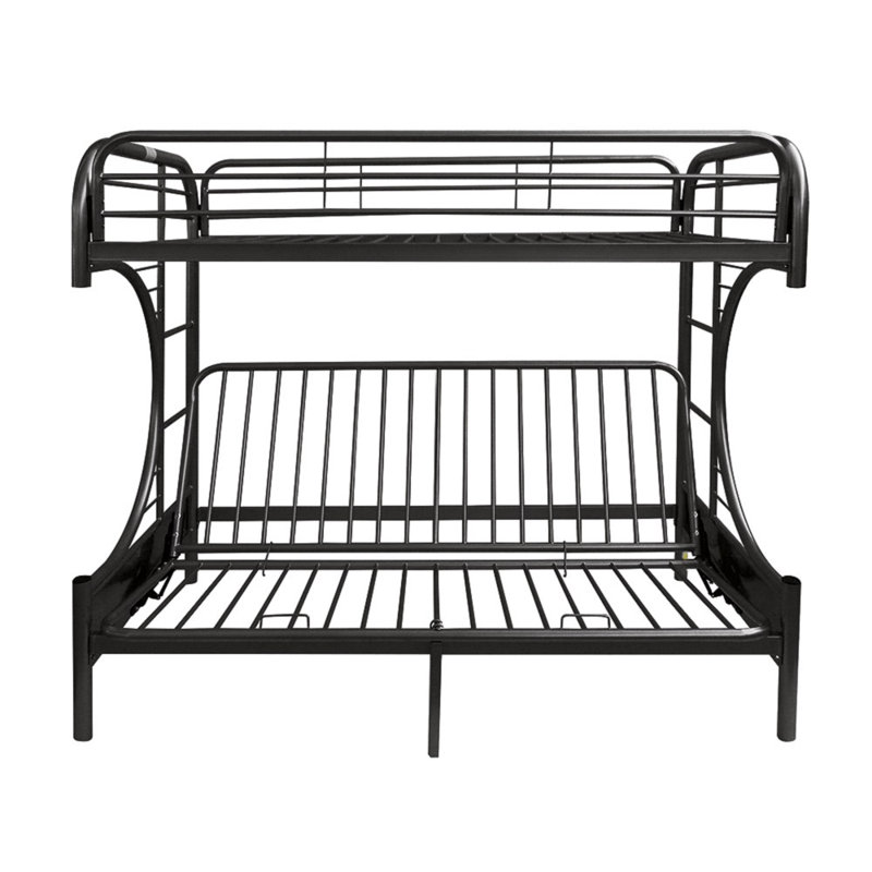 ACME Eclipse Futon Audeliz (Twin XL/Queen), Black, Black, Twin Over Queen