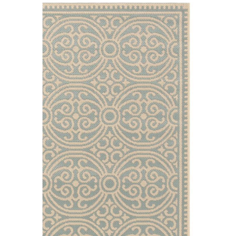 Burnell Performance Ikat Indoor/Outdoor Area Rug, Square 6'7"
