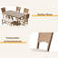 Ensemble de 6 tables de salle à manger en bois 6 pièces avec banc long et 4 chaises-841753865-841753867