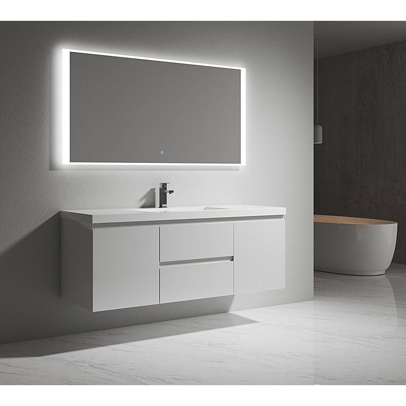 Ensemble de meuble-lavabo mural simple 59 po Goodfellow