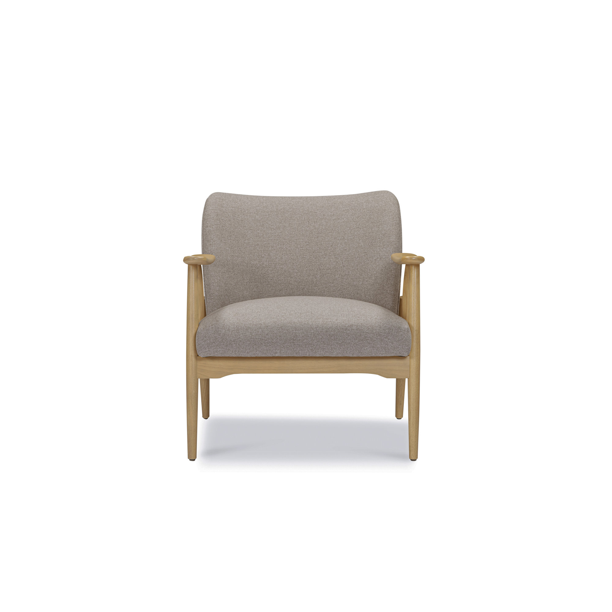 Elon 37" W Lounge Chair, Gray Wood, Gray