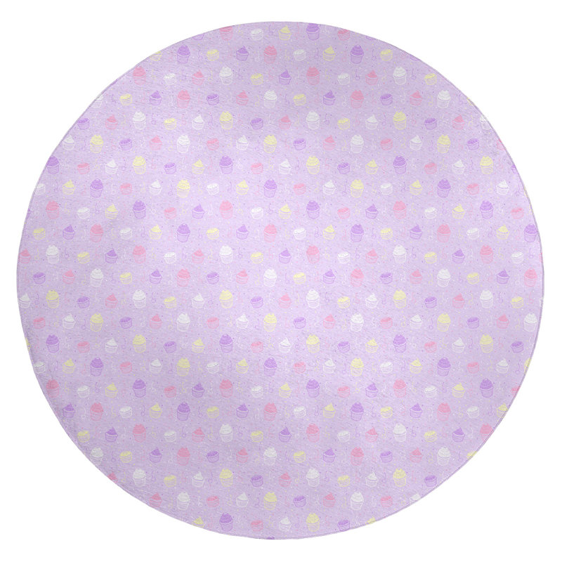 Tapis de zone mauve classic petits gâteaux, Rectangle 3 pi x 5 pi