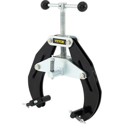 Pipe Clamp, 2 to 6 in, High Strength Ultra Clamp with Quick Acting Screws, Steel Pipe Alignment Tool with Lightweight Design, Black