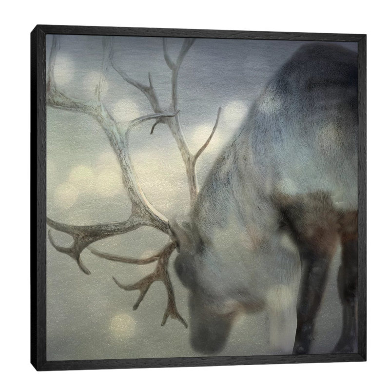 If On A Winter's Night by Keri Bevan - Print on Canvas, 93.98 cm H x 93.98 cm W, Black Framed