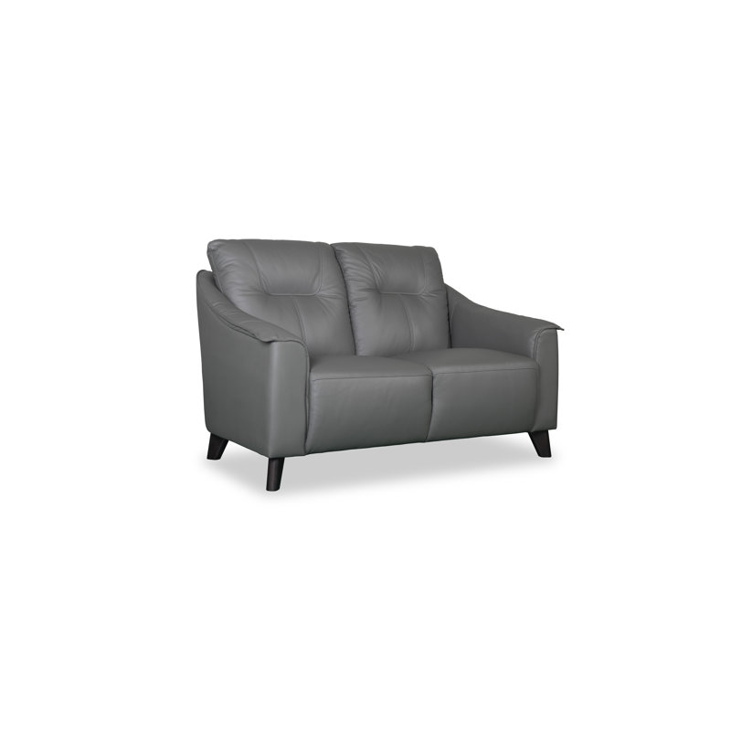 Naples Genuine Leather Sofa, Grey, 2