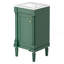 Armoire de salle de bain de style français 18 po avec rangement, solution pour petit espace avec lavabo en céramique, tablette réglable, charnières à fermeture en douceur