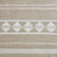 Couverture 1 pièce en mélange de coton très grand avec motif jacquard, rayures ivoire-122896145