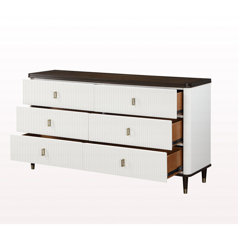 Commode moderne moderne avec finition noyer