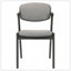 Ensemble de 2 pièces Mid-Century moderne Z-Chair Tissu de ton riche en tissu d'ameublement en bois massif Cadre de salle à manger Finition gris brun-807087376