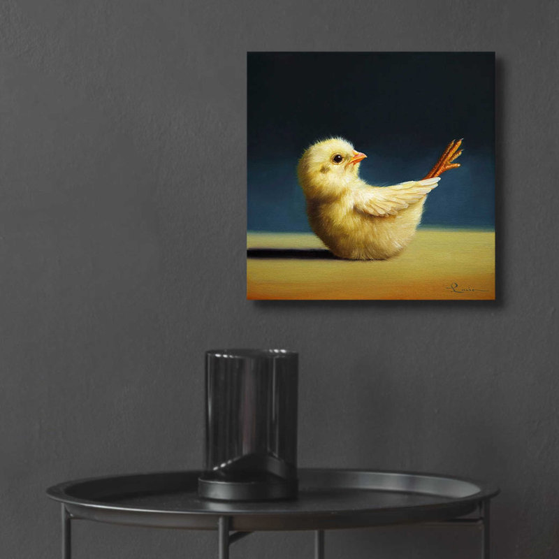 «Yoga Chick Boat Pose» par Lucia Heffernan, H 12 po x l 12 po x P 0,13 po