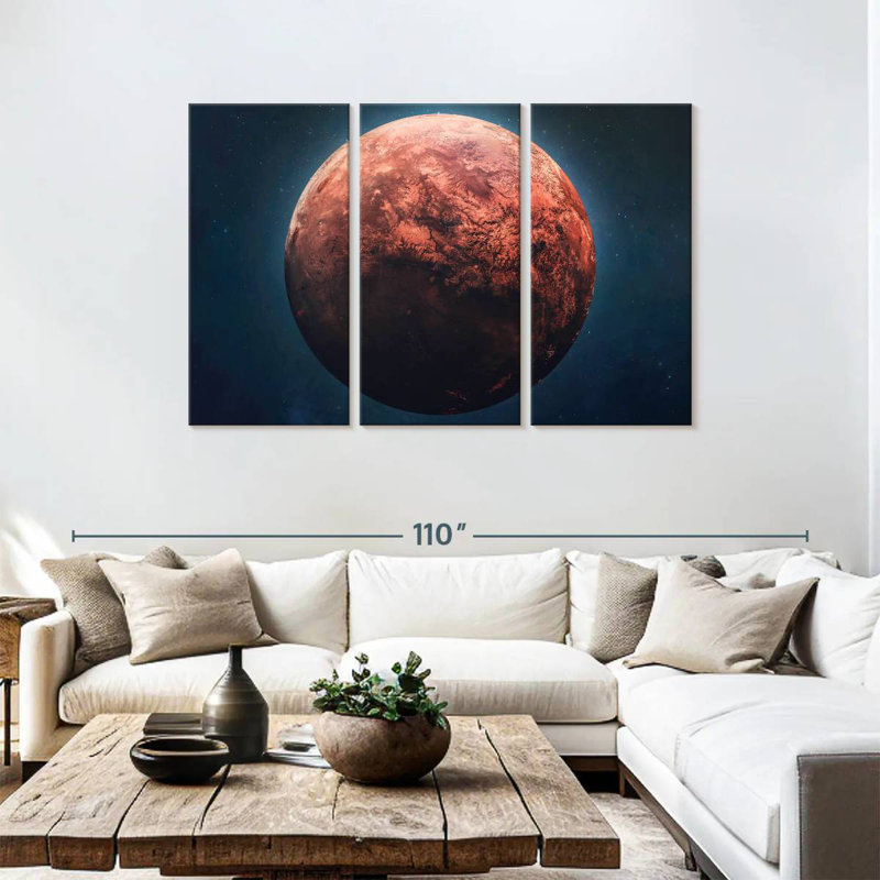 Oberle Red Mars Planet, 48" H x 74" W