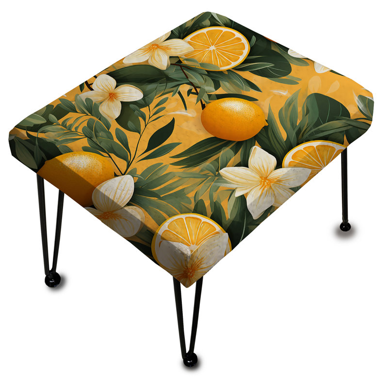 Mango Sunset - motif tropical - repose-pieds rectangulaire tropical