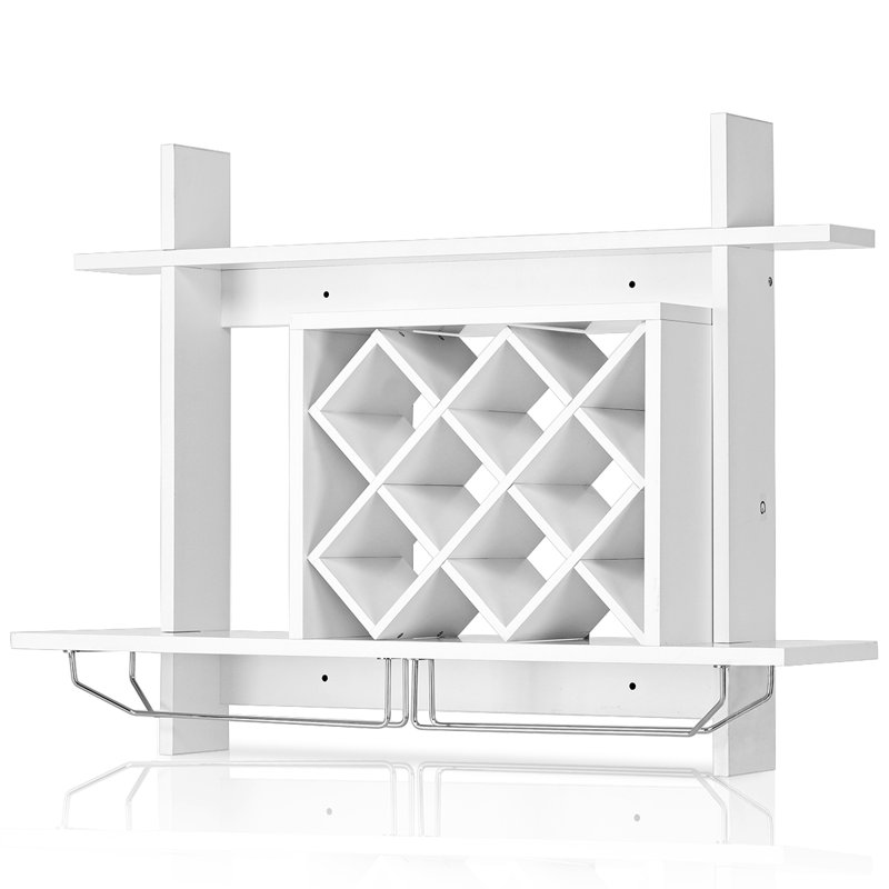 Nault Wall Mounted Wine Bottle Rack in