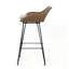 29.25" Outdoor Wicker and Iron Low Back Barstools Set of 2