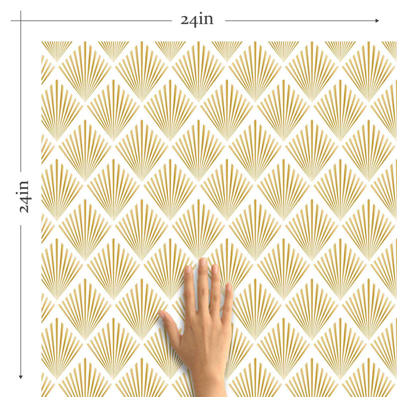 Carreau de papier peint auto-adhésif l 24 po Sunburst, L 126 po x l 24 po