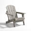 Chaise Adirondack pliante surdimensionnée en bois massif gaufré 