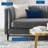 Devote Channel Tufted Performance Velvet Loveseat-489108736