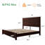 Base de lit en bois massif 51,2 po, lit plateforme rustique avec tête de lit épissée-1336817104-1336817116