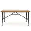Table basse d'extérieur rectangulaire avec pieds tubulaires en angle et plateau en bois, noir