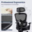 Chaise de travail ergonomique avec appui-tête Manraaj