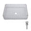 Lavabo de salle de bain rectangulaire en verre trempé rectangulaire au-dessus du comptoir, texture diamant, bonde escamotable, bonne étanchéité, vasque en verre de 17,5 pouces de profondeur, forme, pour la décoration,