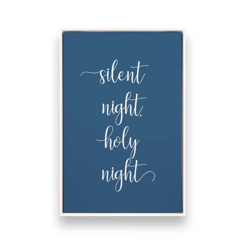 «Silent Night», reproduction d'art sur toile, H 18,75 po x l 12,75 po, Blanc opaque