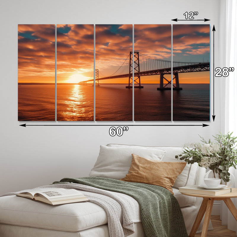 Virginia Landmark At Sunset U.S. States & Territories Wall Decor on Metal