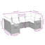 6 Piece Patio Sofa Set With Cushions Black Poly Rattan