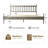 Wichita King Size Bed Frame with Headboard & Footboard, Solid Wood Platform Bed, 12 Slatted Support with Metal Legs, Non-Slip & Anti-Noise, Weathered Gray Oak Finish-265447943-265447963