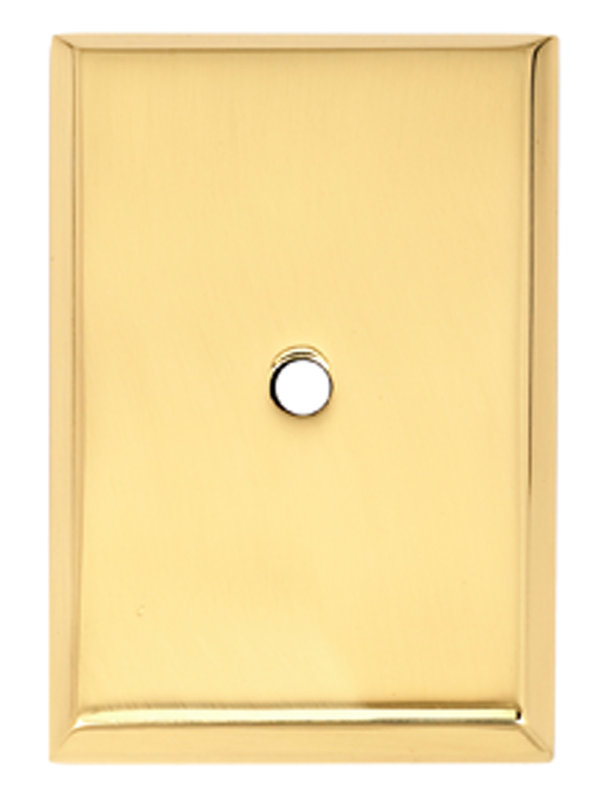 2.63" Back Plate, Polished Brass, 2.25" H x 1.5" W x 0.13" D