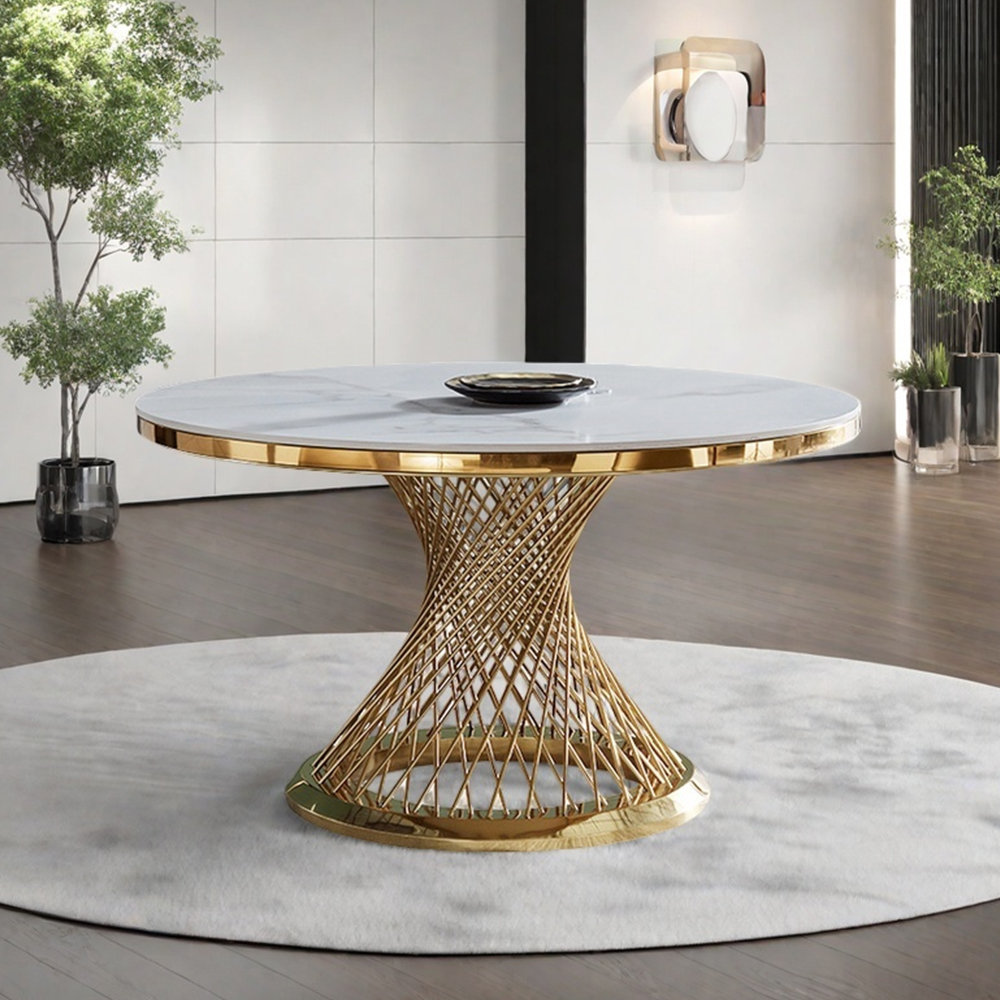 Everly Quinn Modern simple luxury round dining table - Wayfair Canada