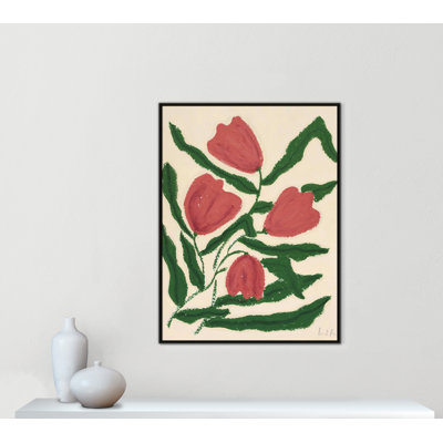 «Colette Red Tulips Print» par Camilla Bergqvist